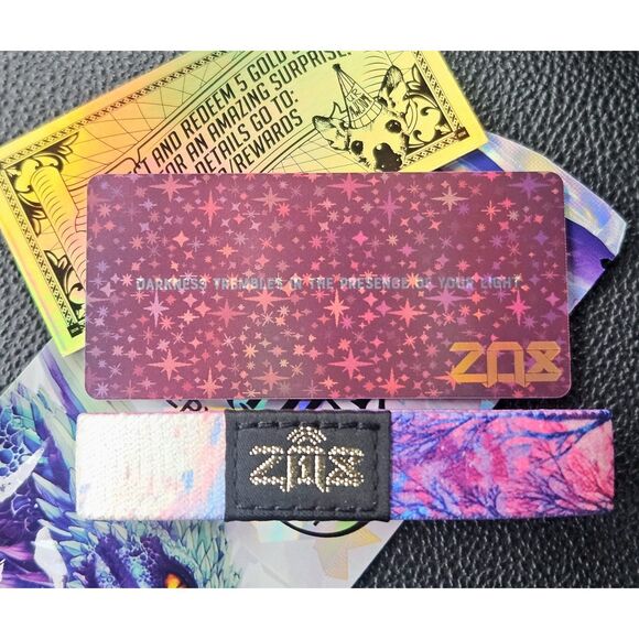 ZOX "PATRONUS" #X060 HOLO GOLD Winter Wonders INTERACTIVE RARE GOLDIE WRISTBAND - Picture 11 of 12